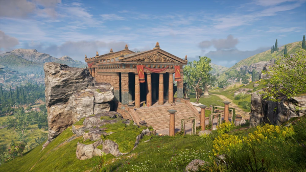 Ricostruzione del Menelaion, dal videogioco Assassin's Creed Odyssey