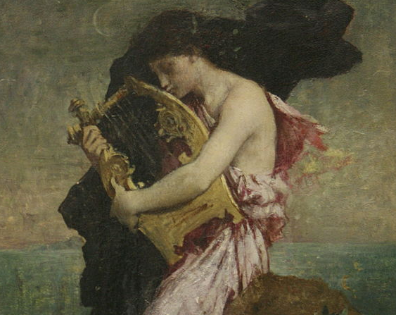 Sapho embrassant sa lyre, Jules Elie Delaunay