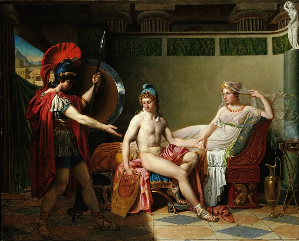 Ettore che rimprovera Elena e Paride, Felix Jan Ferdinand Heyndrickx, 1820