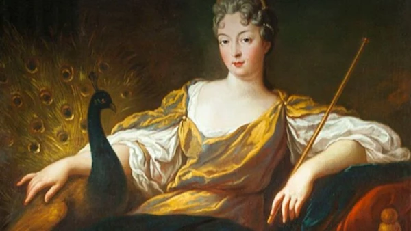 Françoise Marie de Bourbon (1677-1749) ritratta come Giunone, dipionto di 
François de Troy  (1645–1730)  