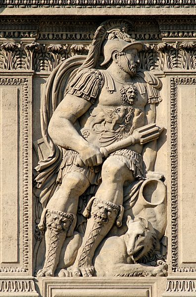 Marte, Facciata ovest della Cour Carrée, Palazzo del Louvre, Parigi