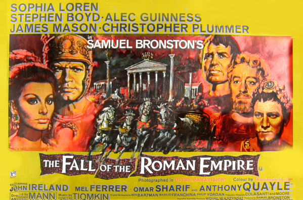 Locandina del film La Caduta dell'Impero Romano, di Anthony Mann, 1964
