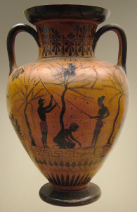 Anfora greca con collo attico. 520 a.C. circa