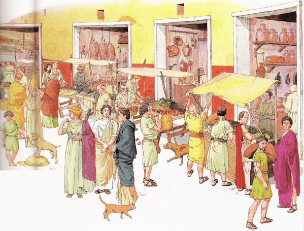 Scena di mercato romano