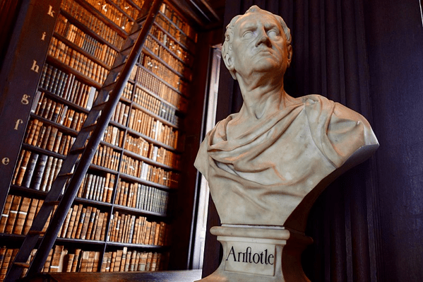 Busto di Aristotele presso la Old Library, Long Room, Trinity College di Dublino