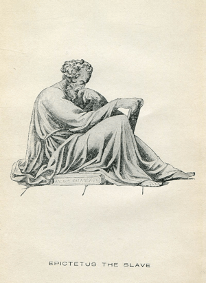 Frontespizio raffigurante Epitteto da una selezione dei Discorsi di Epitteto con l'Encheiridion. (1890)