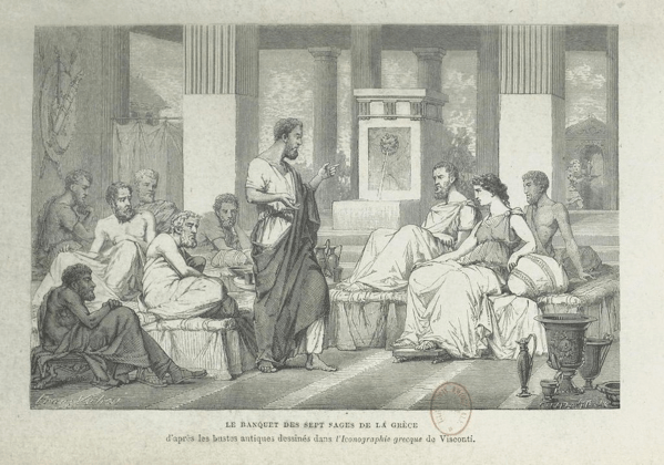 Il banchetto dei Sette Saggi della Grecia, 1866