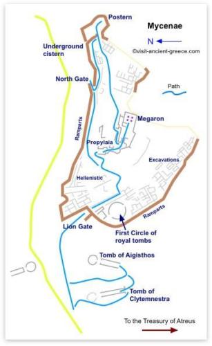 Mappa dell'Antica Micene