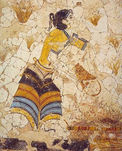 Particolare di un affresco di Akrotiri